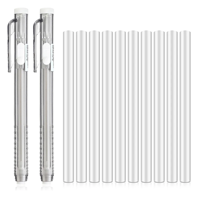 2Pcs Retractable Mechanical Eraser Pen For Artists Drawing Drafting Painting For School Home Office Supplies