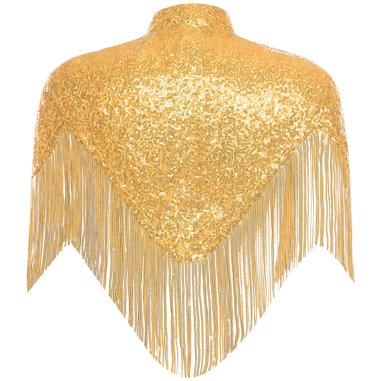 Wedding Wrap Women Sequins Shawl Wraps Fringed Evening Cape Sequin Stand Collar Cocktail Party Shawl for Party Dress Accessories
