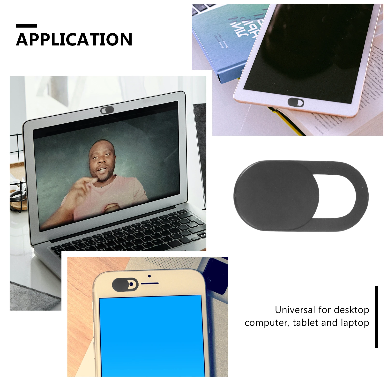 

6Pcs Webcam Cover Privacy Slide Cover for Laptop Desktop Tablet Creative Pattern Web Protector