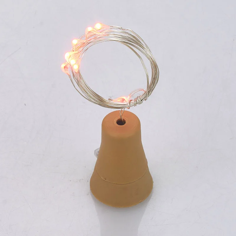 

Solar Powered Wine Bottle Lights 10LED/20LED Silver Copper Wire Cork Lights Waterproof Fairy string Light Wedding Party Decorati