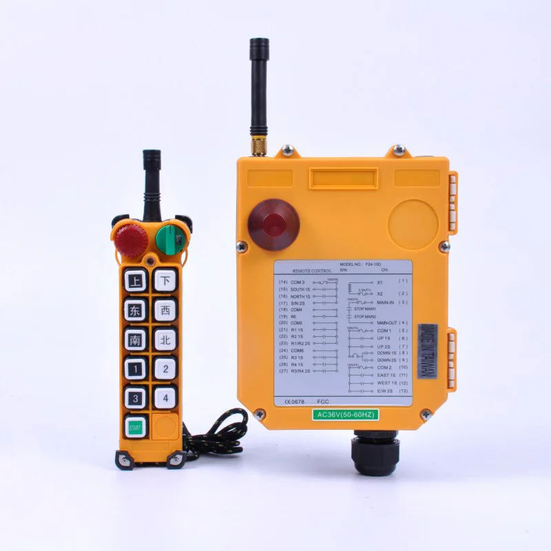 F24-10D Original Wireless Industrial Remote Control Electric Hoist Crane Remote Control 1 transmit + 1 receive