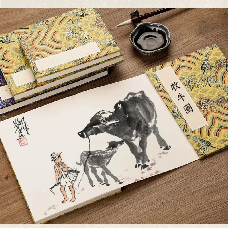 Blank Half Ripe Xuan Paper Booklet Thickened Folded Small Regular Script Chinese Calligraphy Painting Customized Xuan Paper Book - Image 4