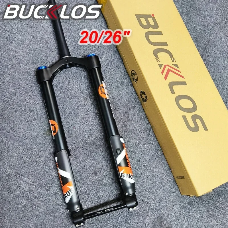 BUCKLOS الهواء شوكة تعليق مقلوب 20 بوصة 26 بوصة دراجة الهواء شوكة السفر 140 مللي متر من خلال المحور Ebike الجبهة شوكة 15*150 مللي متر أجزاء الدراجة