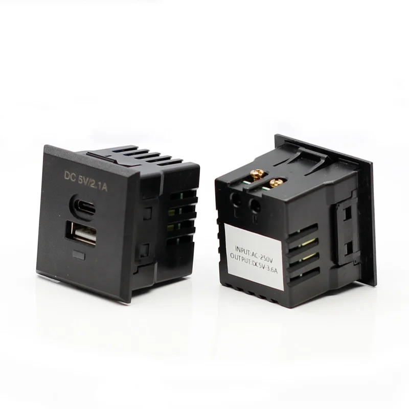 Wall Socket With Type C DC5V 2.5A 3.5A QC Charge Mobile Phone Laptop Computer for Desktop Socket Wall Socket USB C
