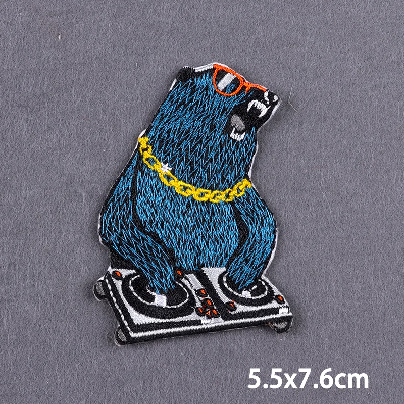 Diansour Iron On Patches For Clothing Thermoadhesive Patches Adventure Scenery Animal Embroidery Patch On Clothes DIY