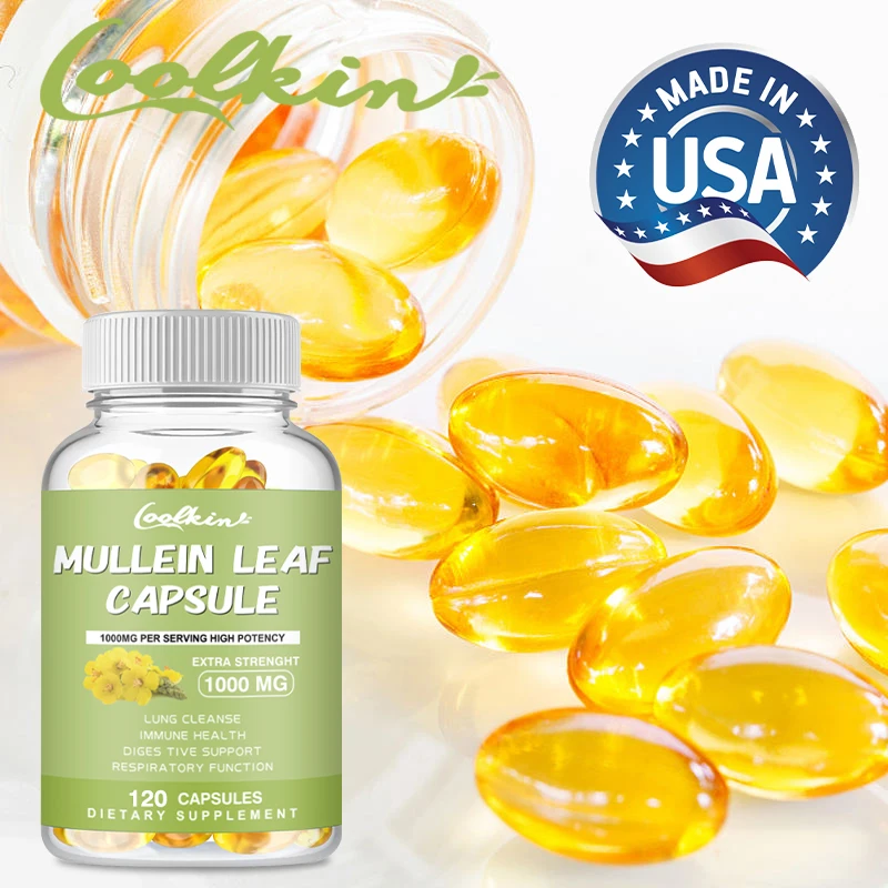 

Mullein Capsules - Cleansing, Supports Healthy Respiratory Function and Mucous Membranes,Improves Sleep Quality, Boosts Immunity