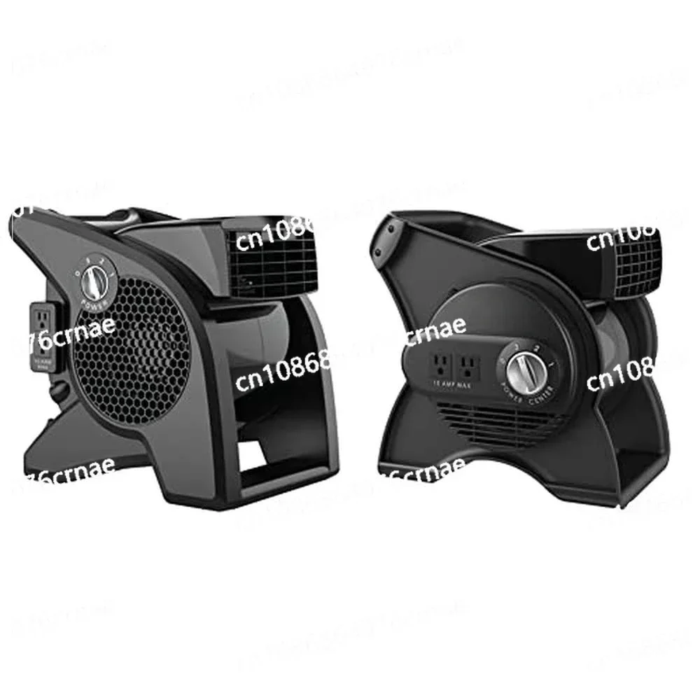 High Velocity Pivoting Blower Fans with 2 AC Outlets & Circuit Breaker 375 CFM 3 Speeds Black Cooling Ventilating Drying