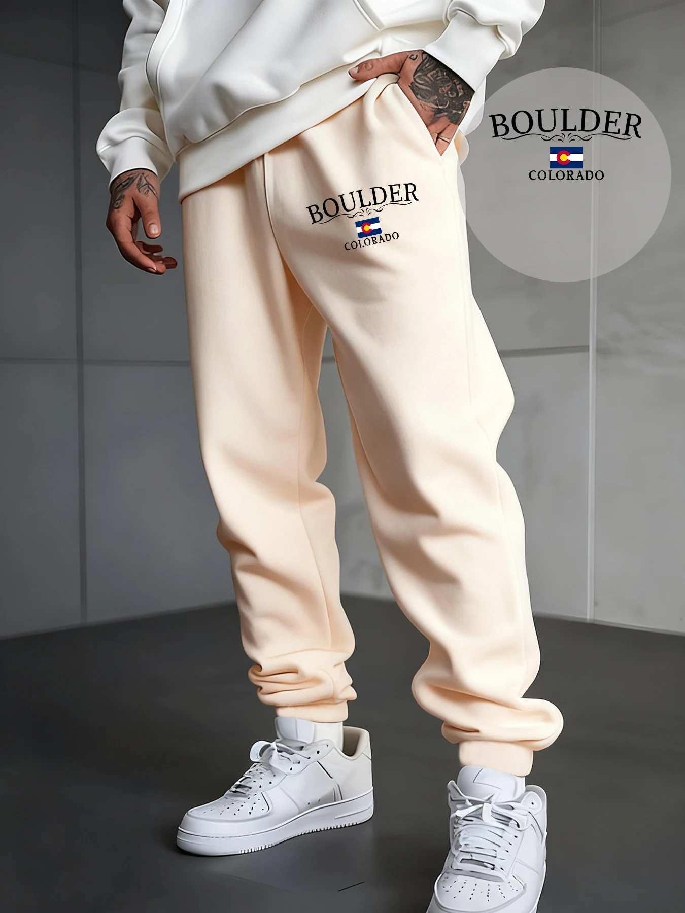 

Boulder Colorado Usa City Printing Mens Sweatpants Fleece Autumn Trousers Hip Hop Unisex Pants Fashion Multicolor Jogging Pant