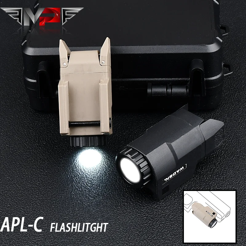 

WADSN tactical flashlights APL-C white light Weapon Airsoft Flashlight Glock 17 19 Fit 20mm Picatinny Rail ﻿