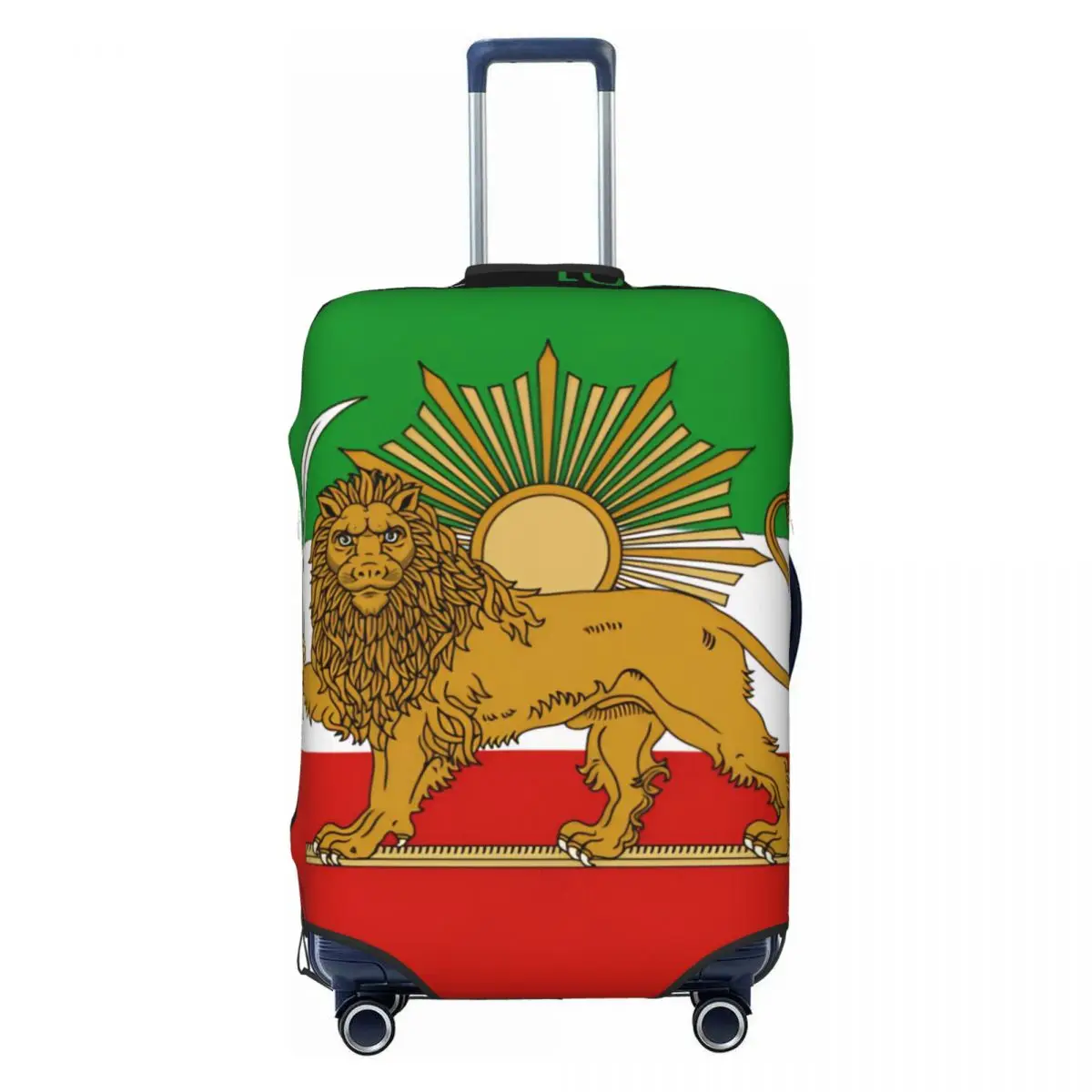 

Lion And Sun Emblem Of Persia Iranian Flag Suitcase Cover Fun Travel Protector Luggage Case Holiday