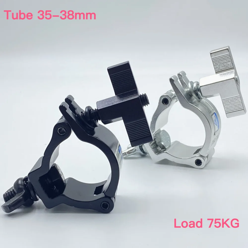 OD 35-38mm Tube Clamp T-nut Quick Release Pipe Half Couplers Aluminum Alloy Truss Mount Clamp Stage Wing Knob Easy Lock Clamps