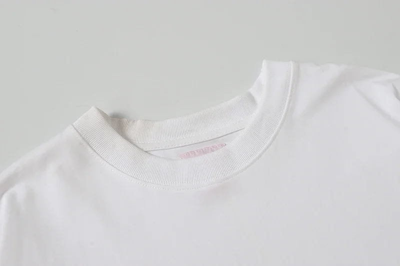 White Breathable High Quality Cotton Beams Long Sleeve Snow Mountain Tower Print Weaving Red Rope Tshirt Men Women Streetwear