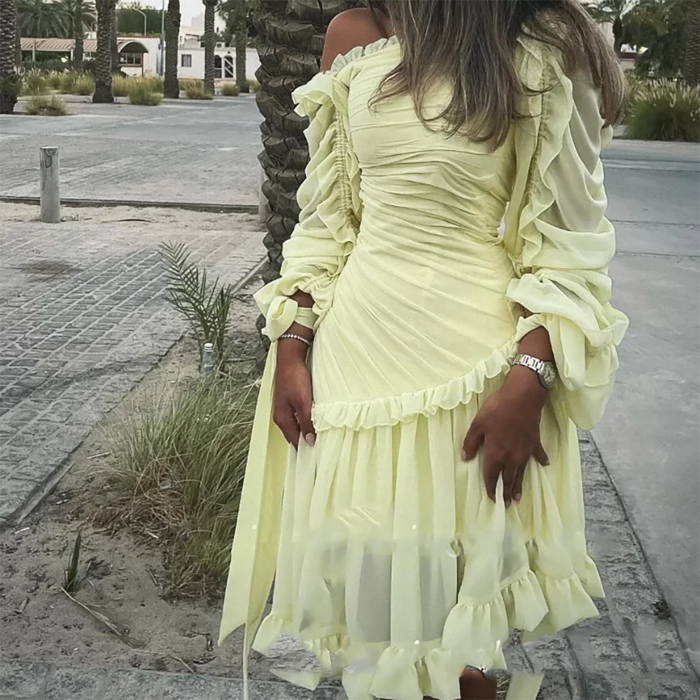 

Classic Off Shoulder Pleat Tiered Straight Formal Evening Dresses Birthday Party Prom Gowns Customized