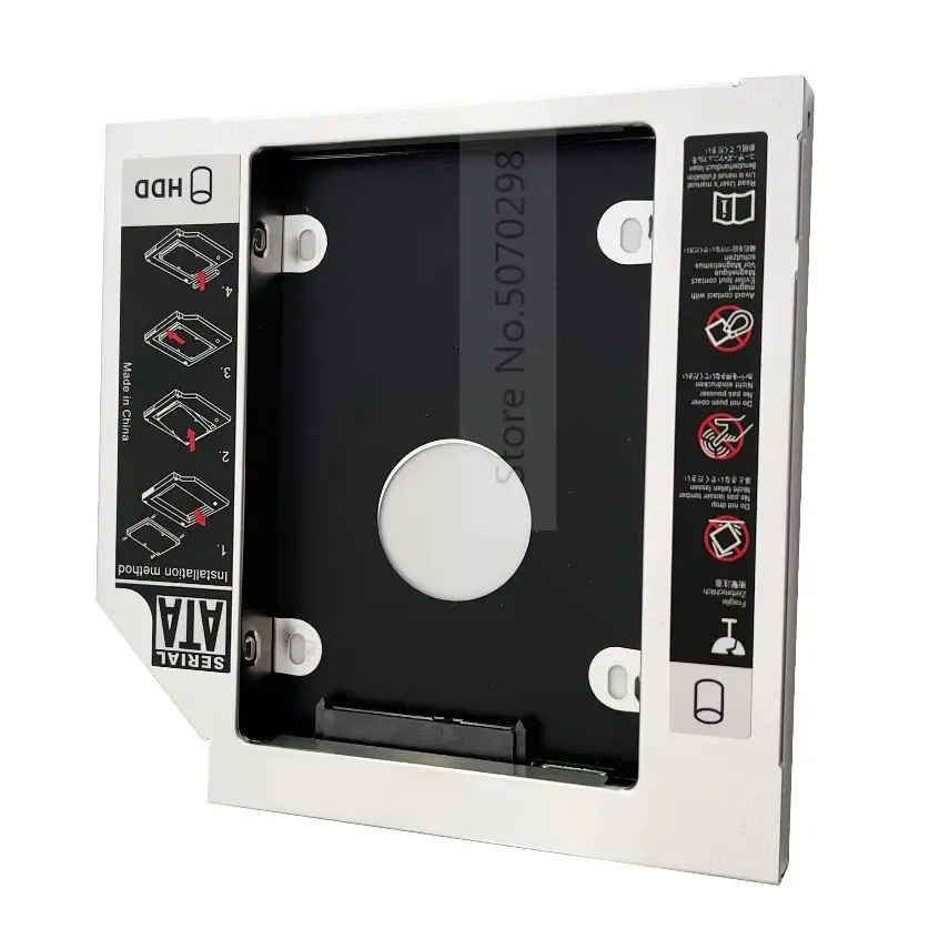 2nd 2.5 HDD SSD Hard Drive Optical bay Caddy Frame Tray Bracket for HP COMPAQ CQ57 CQ58 CQ60 CQ61 CQ70 CQ71 SN-208DB AD-7581S