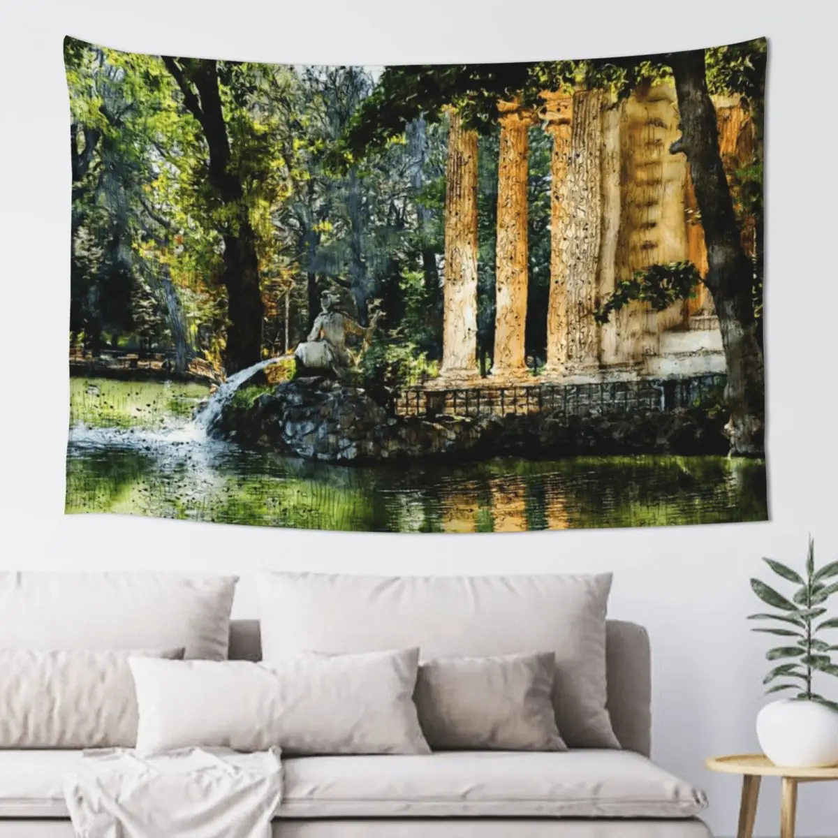 

Rome, Ancient Temple of Aesculapius Tapestry Decor Home Tapete For The Wall Tapestry