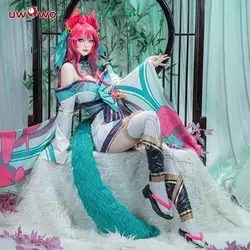 IN STOCK UWOWO LOL Ahri Cosplay Costume League of Legends Spirit Blossom Cosplay Ahri New The Nine-Tailed Foxx Halloween Oufit