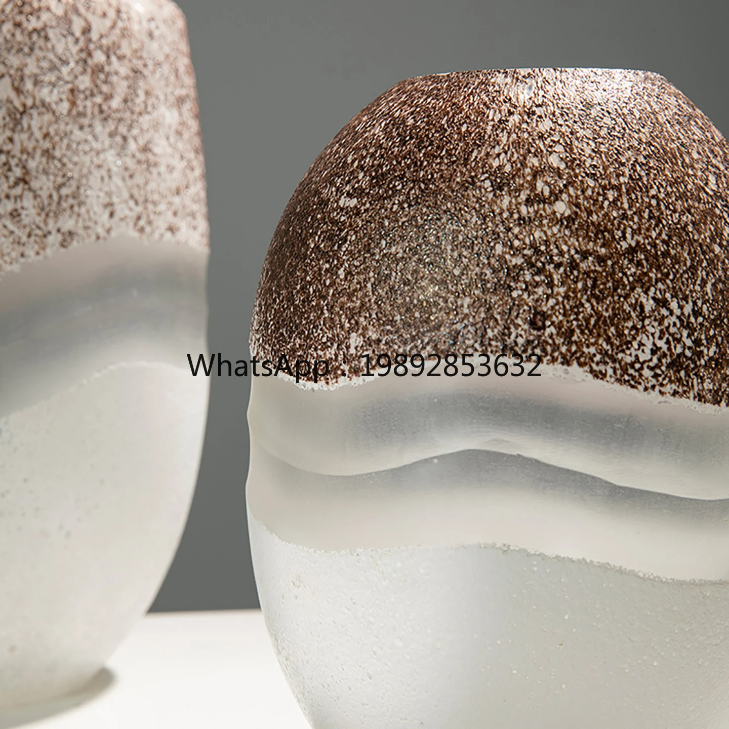 LYY Frosted Pastel Dot Vase Textured Light Luxury Glass Ornament Living Room Dining Table Soft Decoration Flower Arrangement
