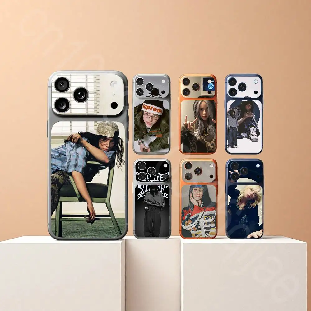 B-Billies E-Eilishs For iPhone 17proMax 17pro Full Cover Decal Skin Wrap Rear Protective Sticker Film