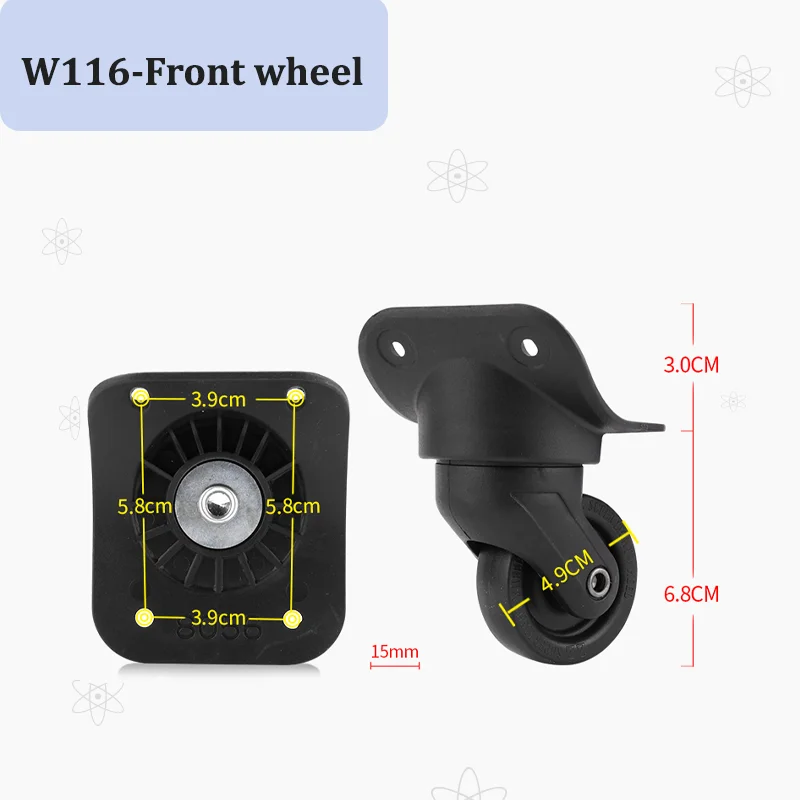 For W116 Trunk Wheel Replacement - Durable Material Trunk Wheel Repair Parts Achieve Smooth 360° Rotation