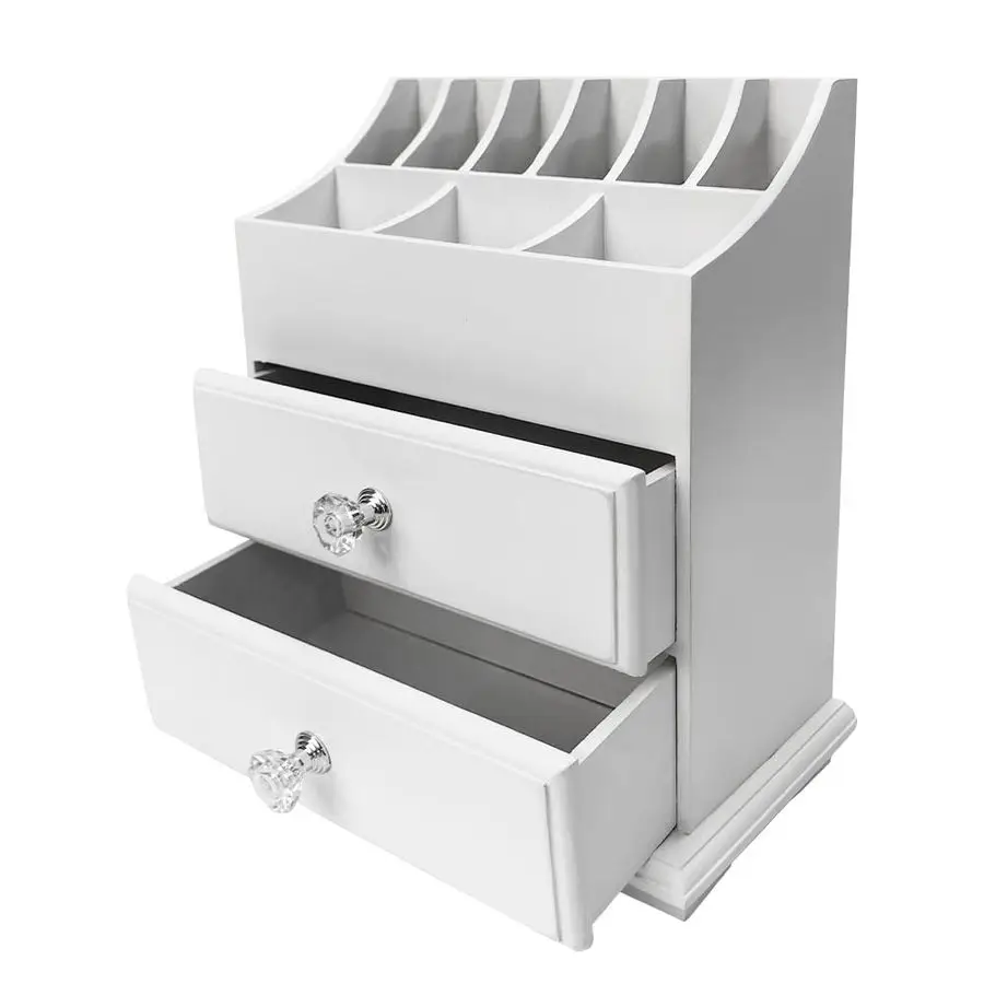 

Wood Cosmetics Organizer Makeup amp Beauty Accessories Storage Rack with Drawers for Neat amp Organize Storing of Makeup Tools S
