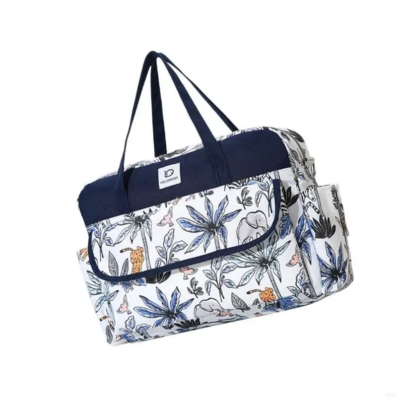 حقيبة سفر متعددة الاستخدامات مع أحزمة كتف مريحة حقيبة الأمومة الأنيقة 4XBC