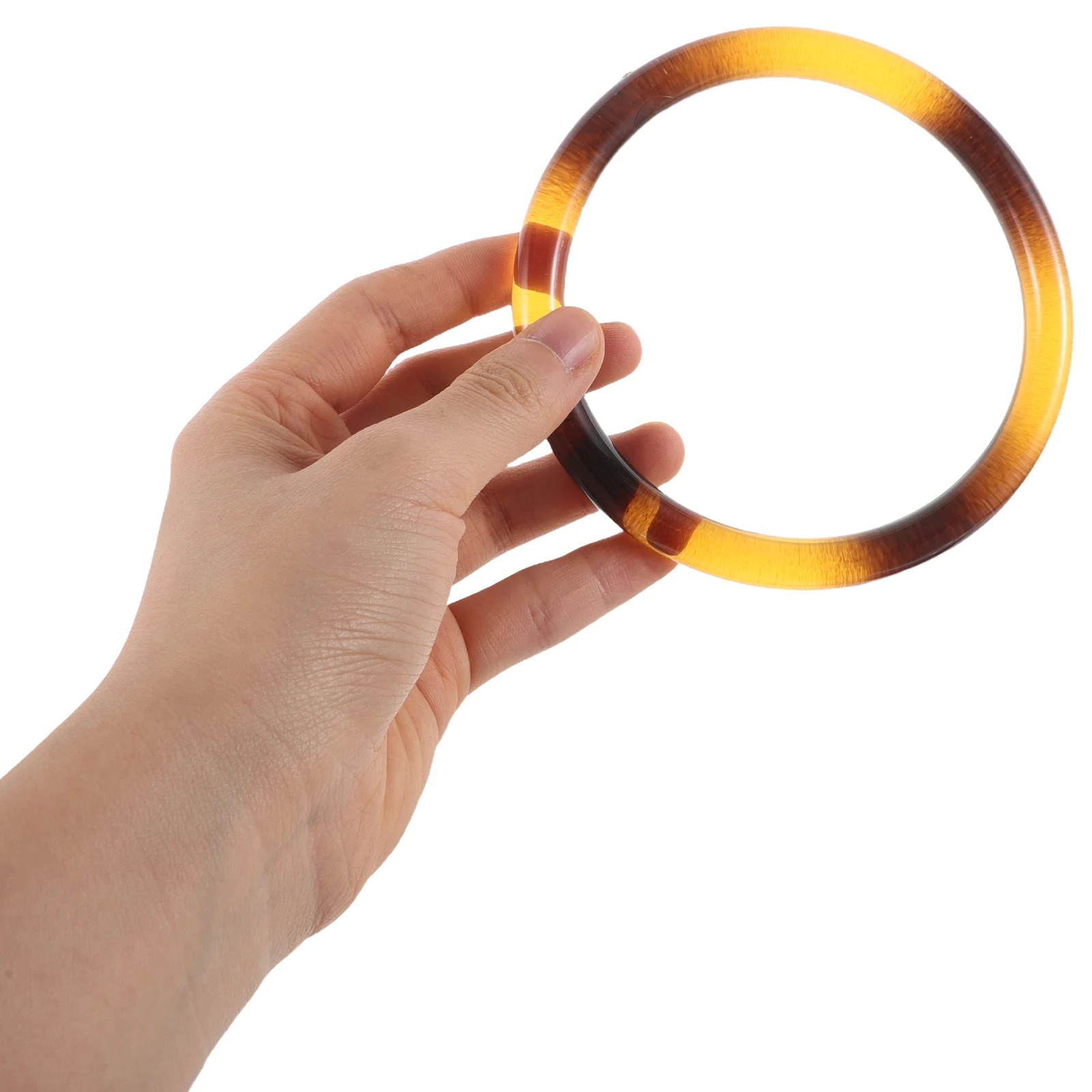 

10pcs Round Bag Handles For Handmade Tote Bags Lightweight Sturdy Plastic Purse Rings Easy To Clean Diy Sewing Craft Projects