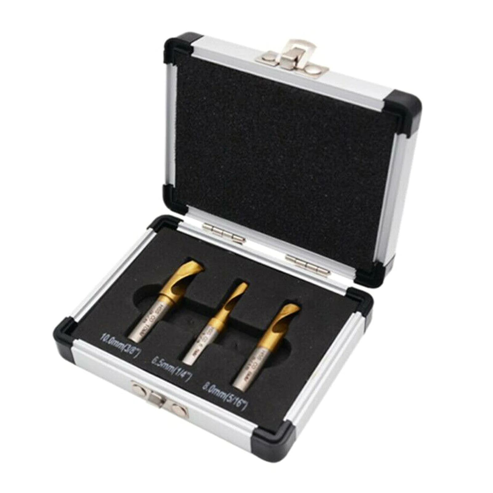 3Pcs Cobalt Titanium Coating Bit Set Welding Spot-Welders Drill Bit Kit with Aluminum Case