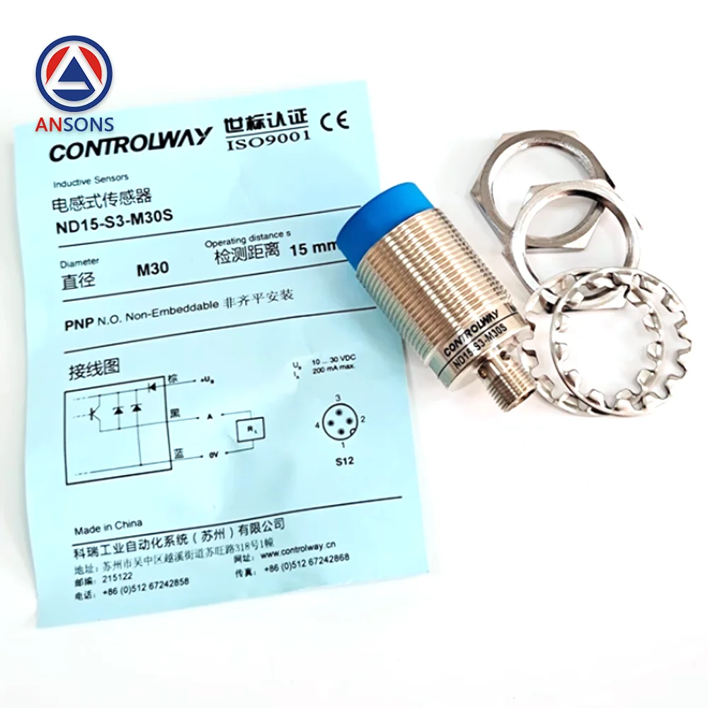 

ND15-S3-M30S EDW-AS-613-M30-002 OTIS Escalator Handrail Inductive Speed Sensor Ansons Escalator Spare Parts