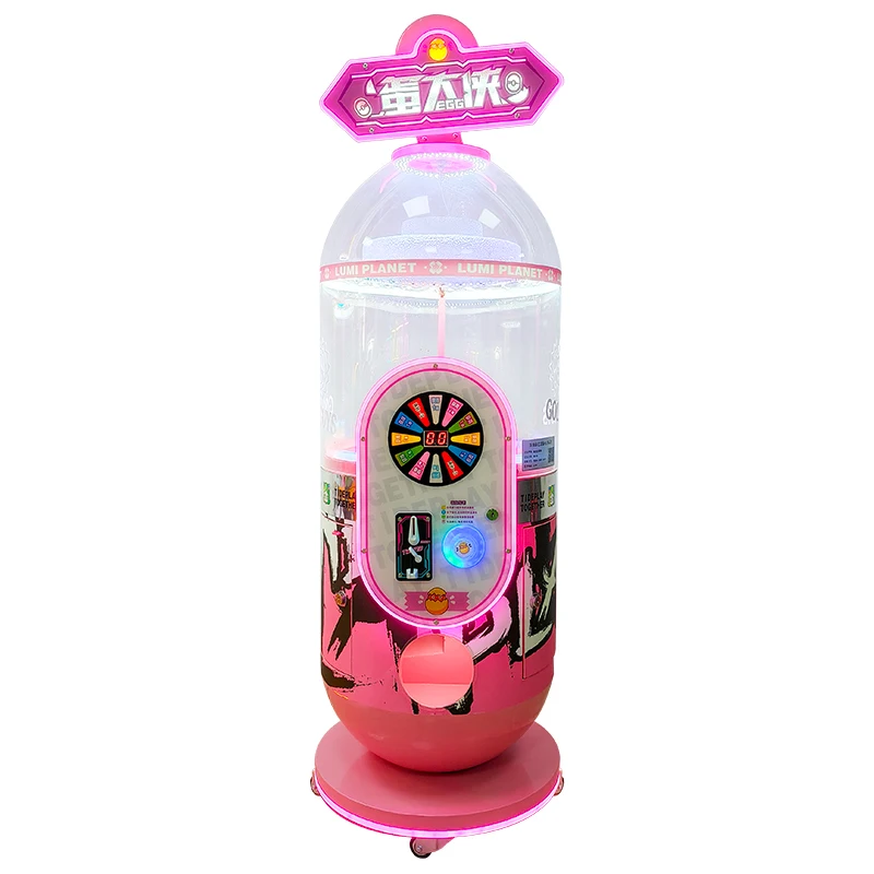 

Custom Kids Indoor Amusement Park Mini Toy Gacha Vending Machine Coin Operated Plastic Capsules Games Arcade Gachapon Machine