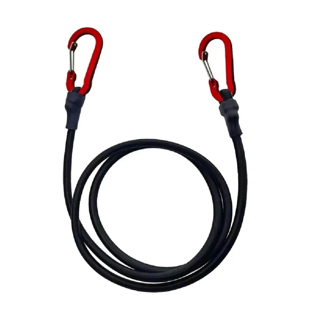 30-120cm 8mm Packing Ropes Outdoor Elastic Bungee Cords With Red Hooks Stretch Lightweight For Bikes Car Luggage Roof Rack Strap
