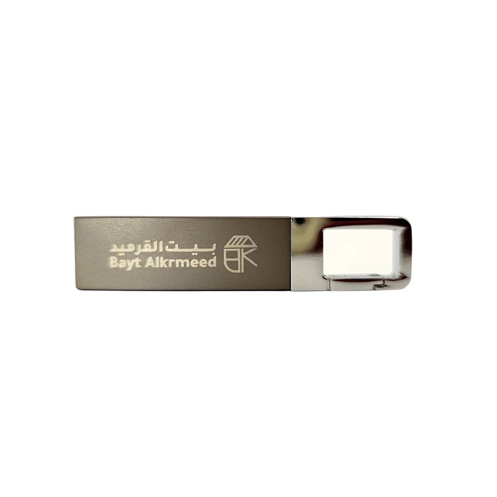 Free Custom Laser Engraving LOGO Advanced Grey Buckle Metal USB2.0 High-speed Flash Drive 128GB 64GB 32GB 16GB 8GB 4GB