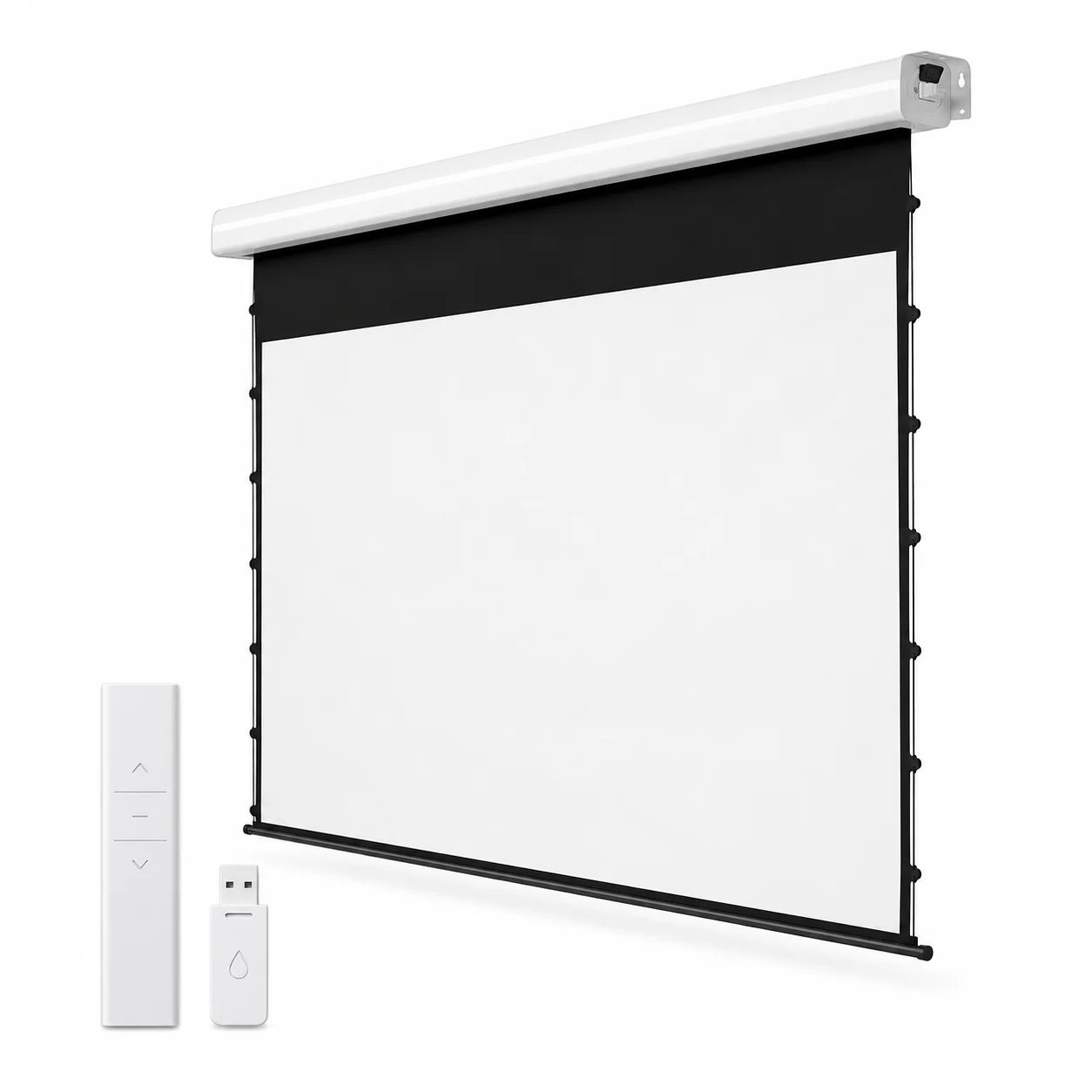 202684 100 120 150 200 Inch Motorized Electric Projector Screen ALR Black Grid Screen Projection Screen for Home Officepromote s