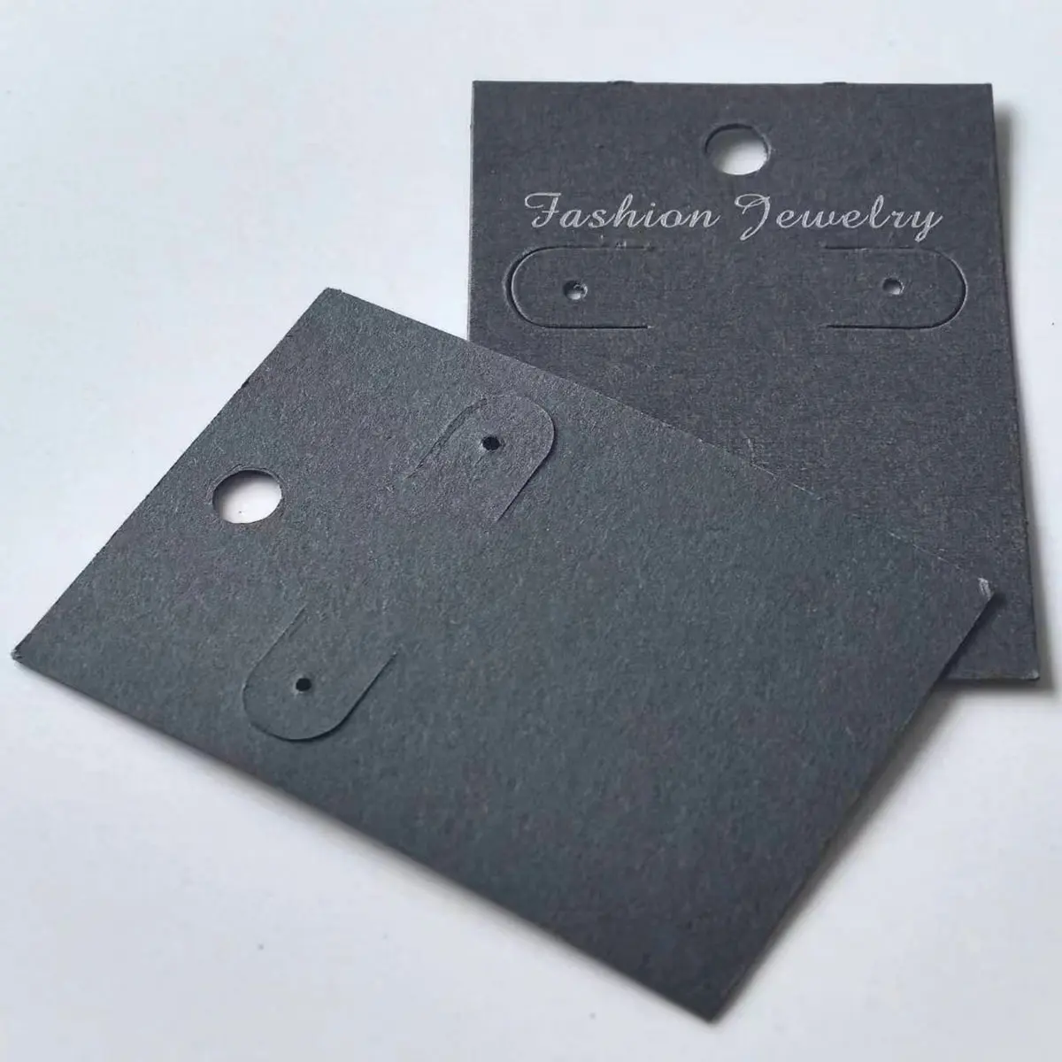 20PCS Black Paper Display Cards for Fashion Earrings DIY Jewelry Packing Accessories 7x5cm