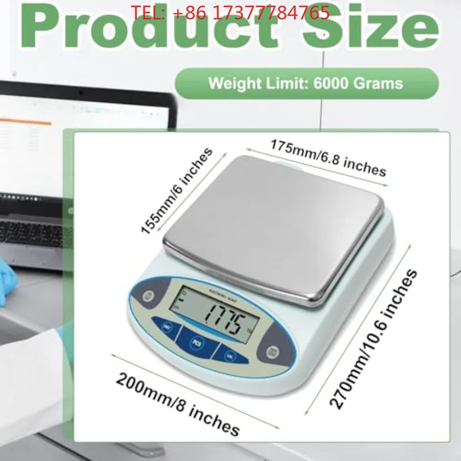 Scale 6000g x 0.01g Accuracy High Precision  Analytical Balance for Laboratory Jewelry Scientific Digital Kitchen