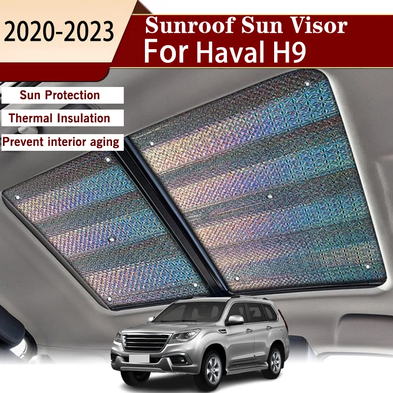 Skylight Window Car Shade For Haval H9 2020 2021 2022 2023 Sunshades Sunroof Block Bright Light Interior Insulation Mat Parasol