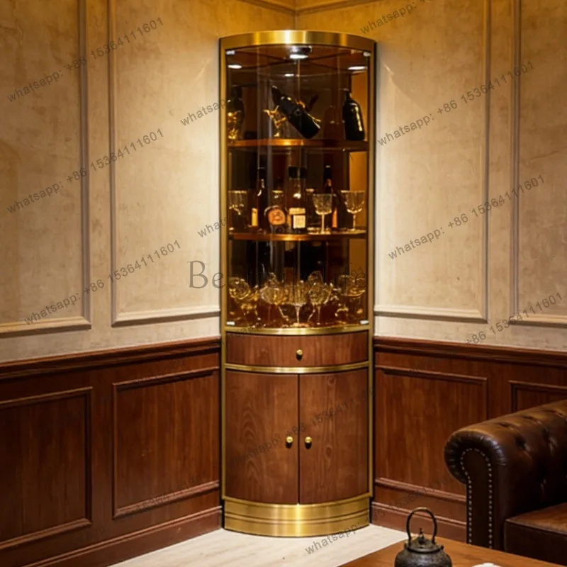Showcase Vertical Display Cabinet Beauty Classic Italian Corner Living Room Cabinets