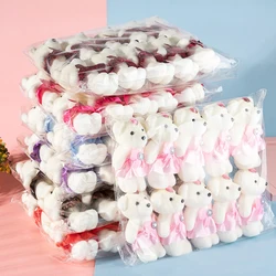 10PCS 만화 커플 모델 곰 꽃 꽃다발 인형 웨딩 장식 액세서리 생일 선물 버블 베어 장식