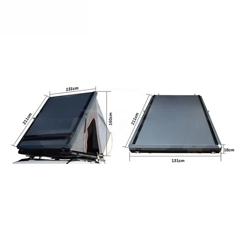 Online Promotion Price Foldable Car Awning Rooftop Tents 4x4 Offroad Vehicle Auto Roof Top Tent Hard Shell for Cars Sheet Metal