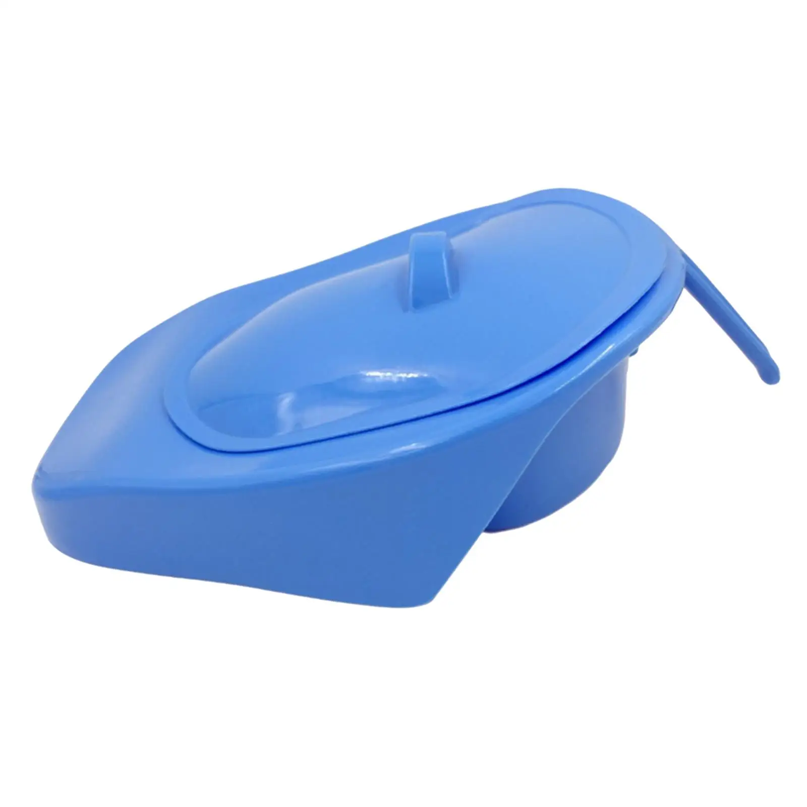 Portable Bedpan with Lid Handle for Bedridden Patients Large Capacity Plastic Urinal for Elderly Home Care