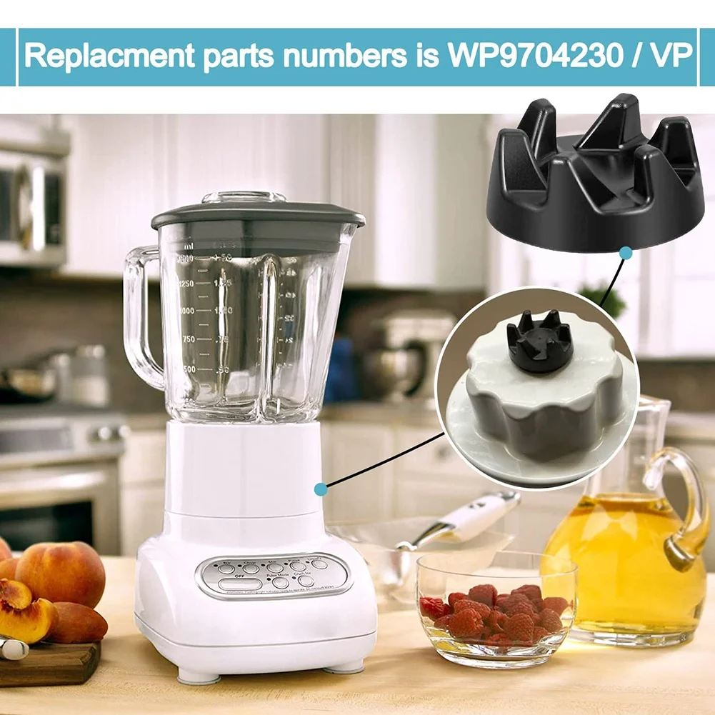 Komponen pengganti Blender Coupler 9704230 untuk dapur, pisau Blender 4 daun dan Coupler Blender dengan kunci pas panas