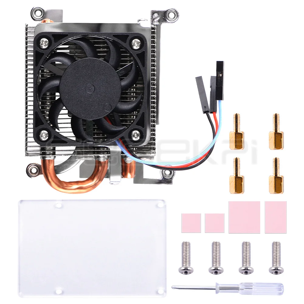 Geeekpi New  Ultra Thin Low-Profile Ice Tower CPU Cooling Fan Radiator Heatsink Cooler for Raspberry Pi 4  B