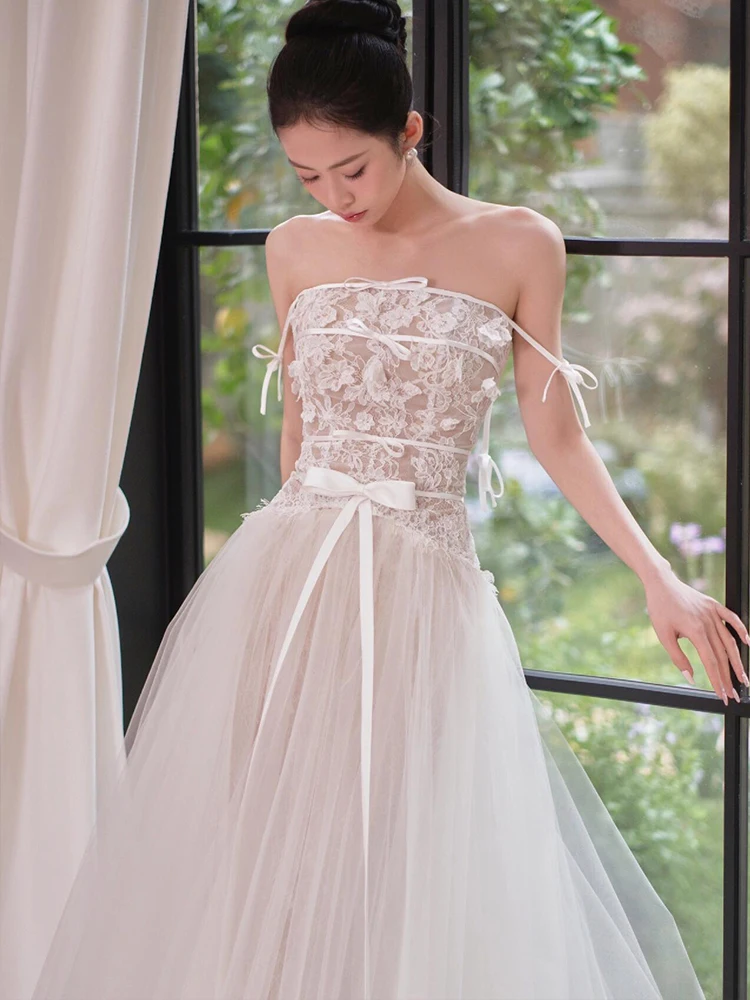 

Ele Lace Bridal Gown 2026 New Sle Vintage Forest System Wedding Dr for Bride Guest eeting Ouound Ceremony