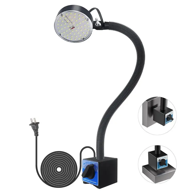 

ABVS Flexible& Magnetic Base LED Work Light, Magnetic Machine Light, Shop Tool Lamp For Lathe US Plug