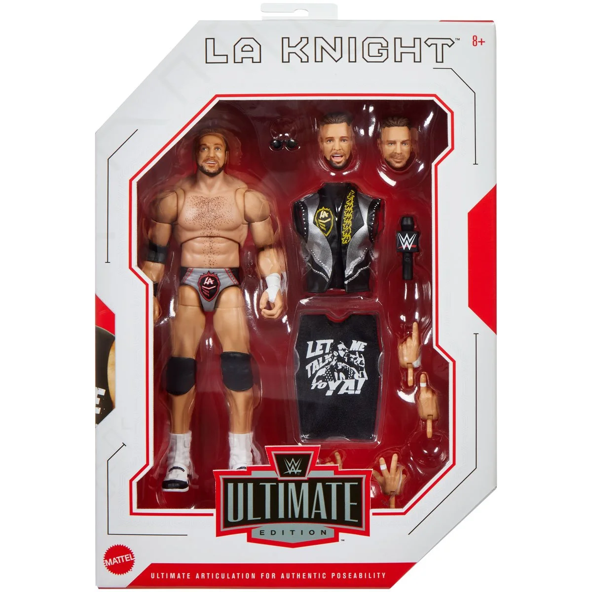 In Stock Original Mattel WWE Ultimate Edition 23 LA Knight  Rey Mysterio 6 Inch Scale Action Figure