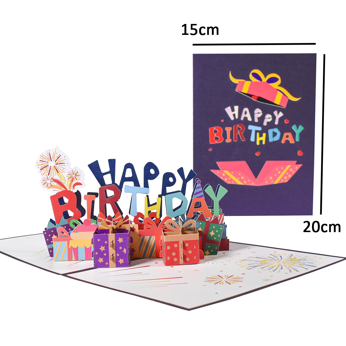 5 Pack 3D Birthday Gift Greeting Cards Mixed Designs Pop Up Cards Bulk for Mom Kids Dad