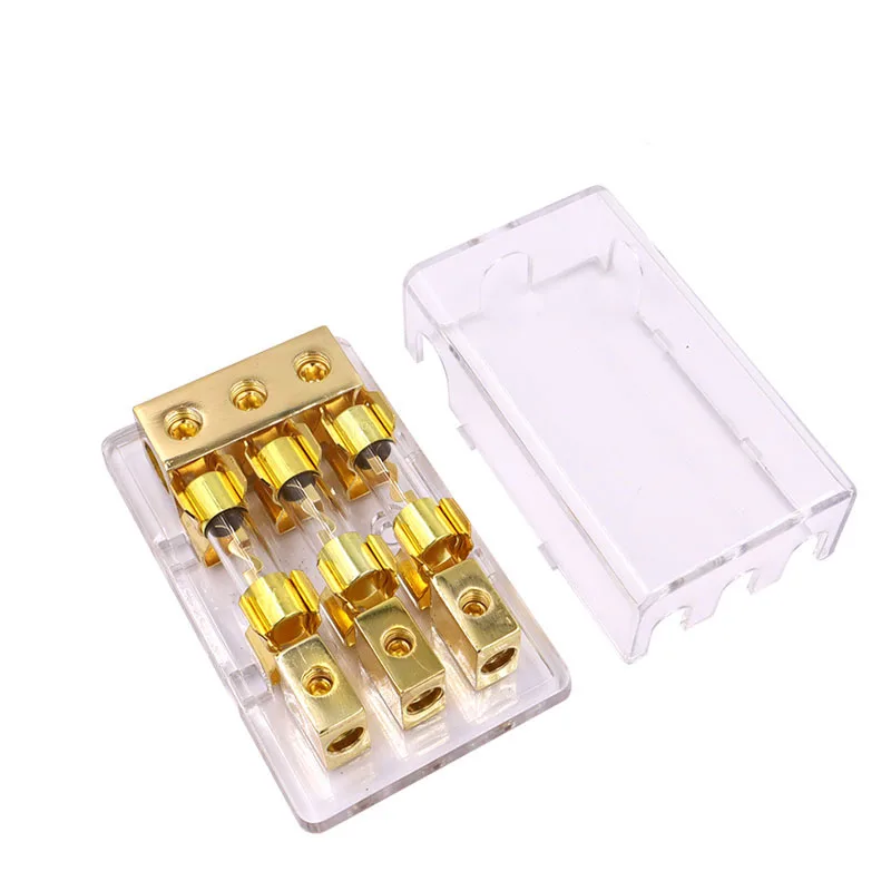 AGU Fuse Holder Power Distribution Box 1 Into 2 Out /1 Into 3/Out 1 Into 4 Out for Car Speaker Power Ground Fuse Box Distributor