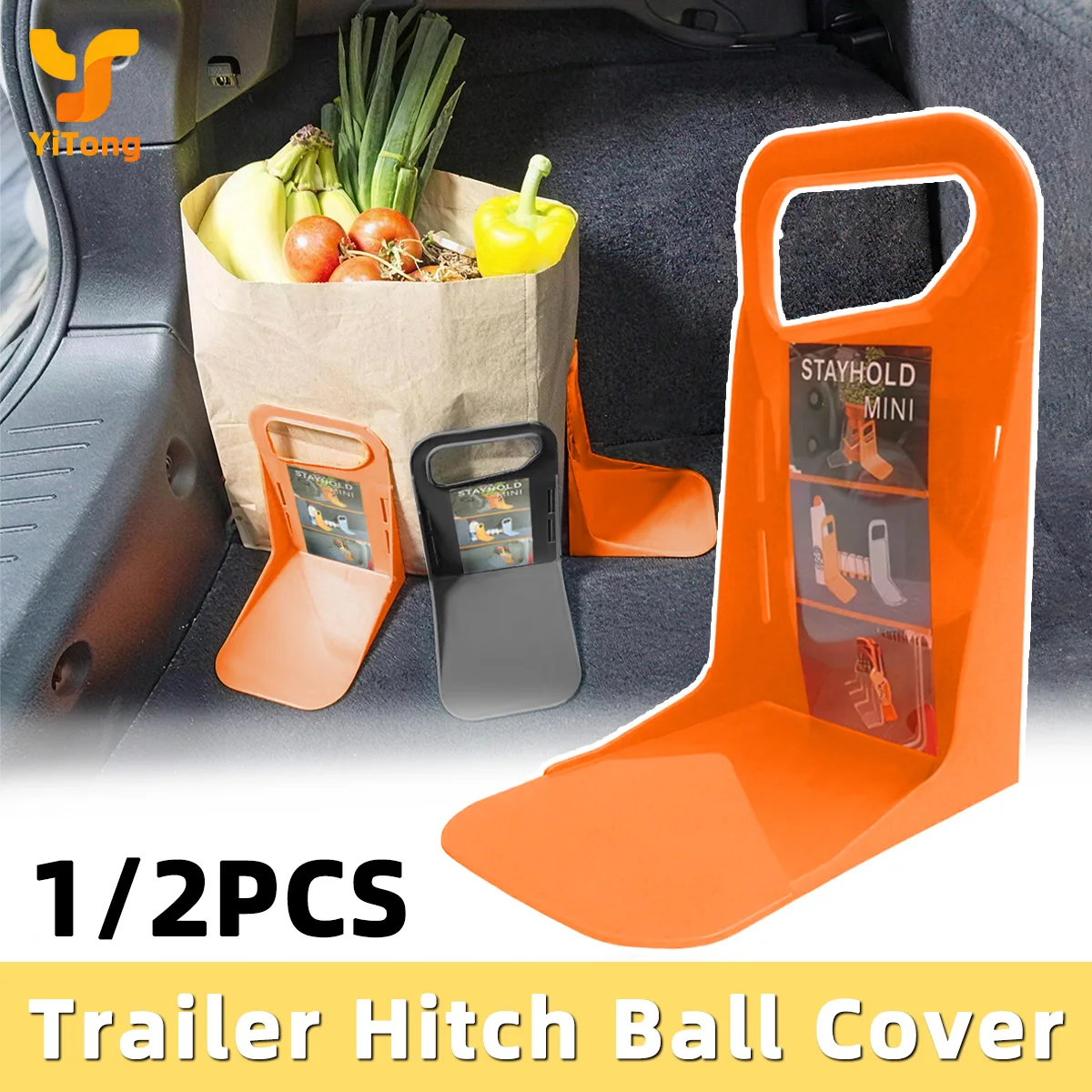 Yitong 1/2PCS Car Rear Trunk Storage Divider Anti-Scratch Anti-Tilt Baffle Non-Slip Cargo Organizer Auto Interior Accessories