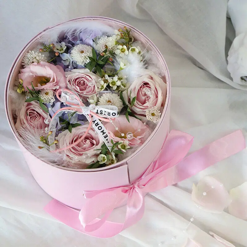 Double Layers Round Rotating Box Gift Box Flower Box Packing Box DIY Gifts Box