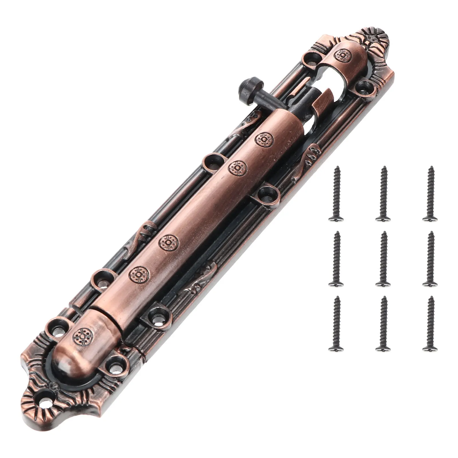 

1pc Bronze Sliding Bolt Lock Heavy Duty Zinc Alloy Security Latch For Bathroom Kitchen Garage Damp Areas Slide Door Bolt