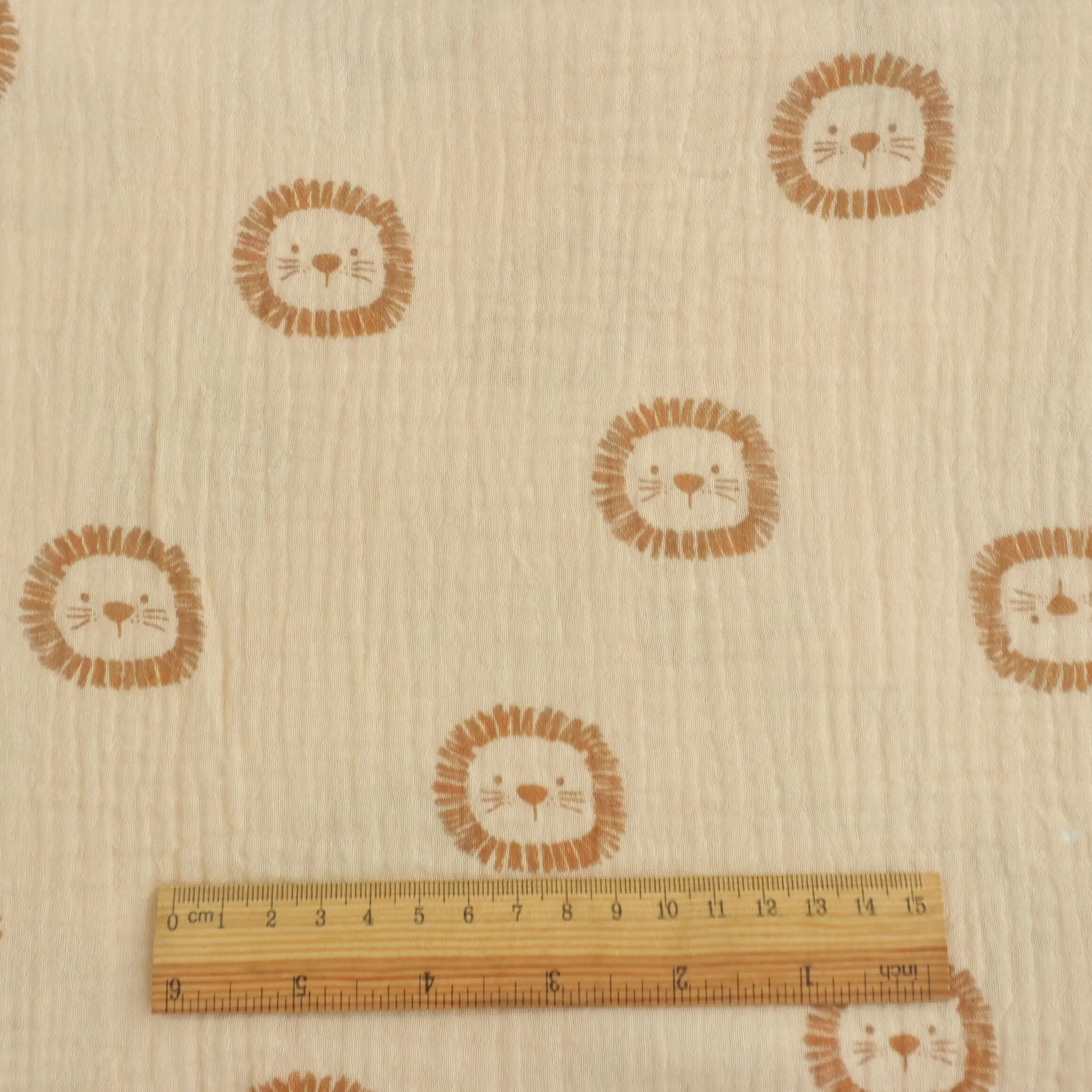 Nordic Style Baby Lion, Pure Cotton Double-layer Crepe Yarn, Maternal and Infant Grade A Saliva Towel, Hair Band, Pajamas